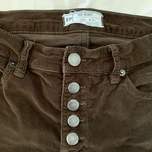 Olive green free people corduroys
